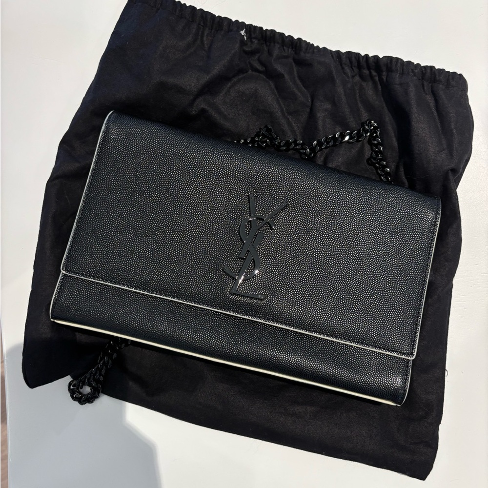 Black Textured Clutch